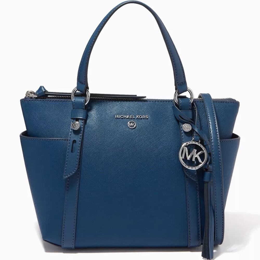 NWT MICHAEL Michael Kors Sullivan Small Convertible Top Zip Leather Tote Bag